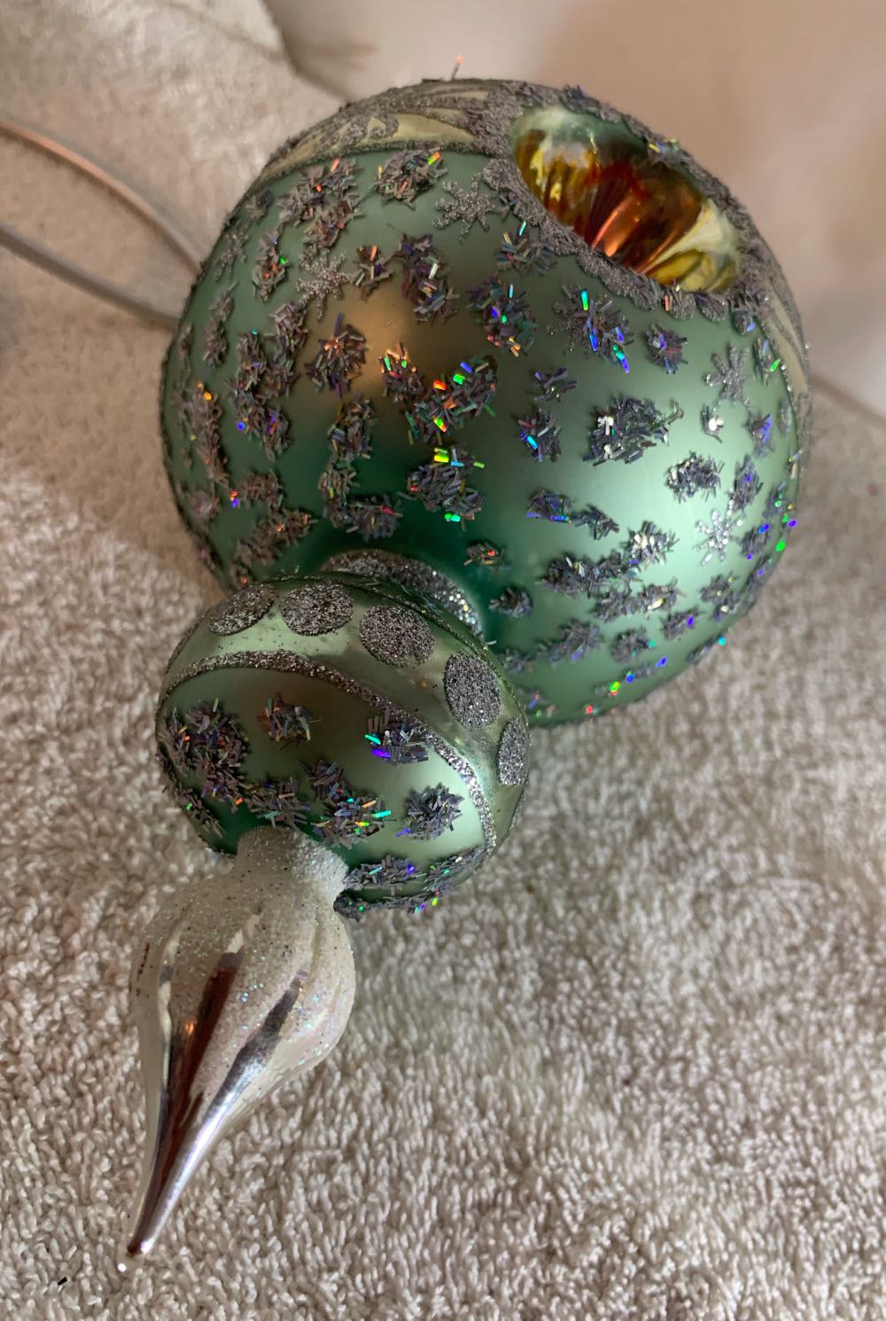 Green Reflector - Glitter Series (Christmas Tree Ornament) ornament collectible - Main Image 4