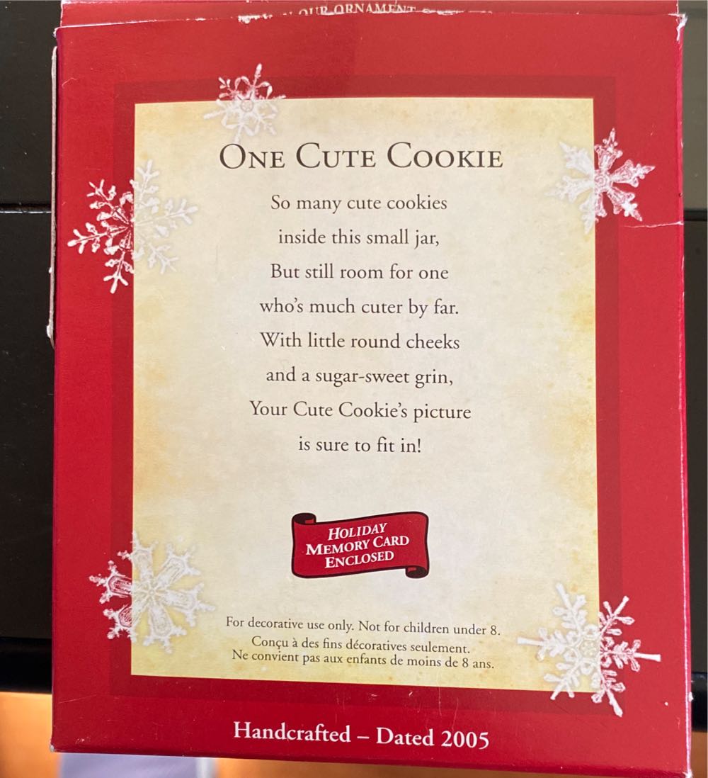 One Cute Cookie  (Photo Holder) ornament collectible [Barcode 015012864526] - Main Image 2