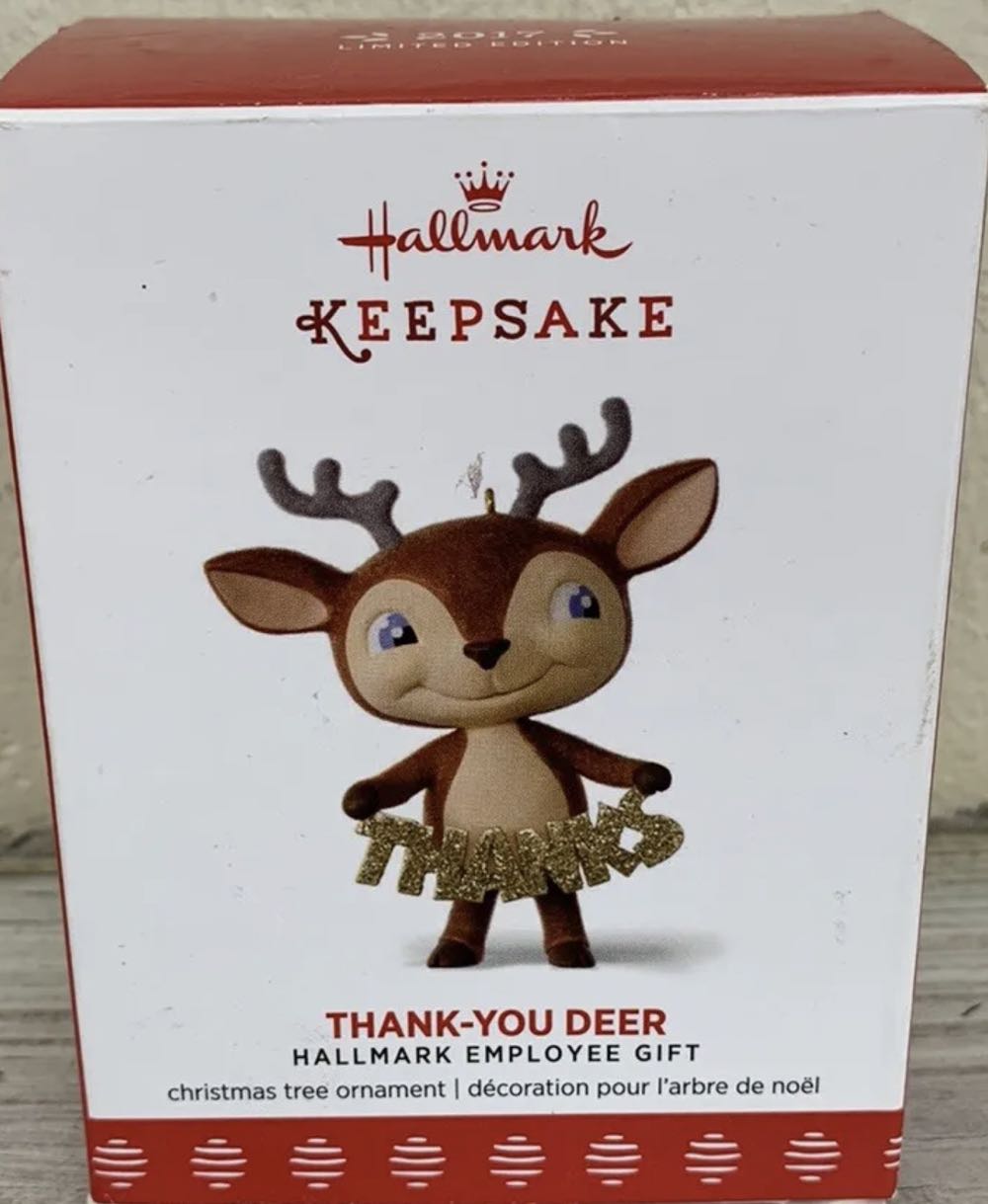 Thank You Deer - 2017 - HEG - Hallmark Employee Gift ornament collectible - Main Image 3