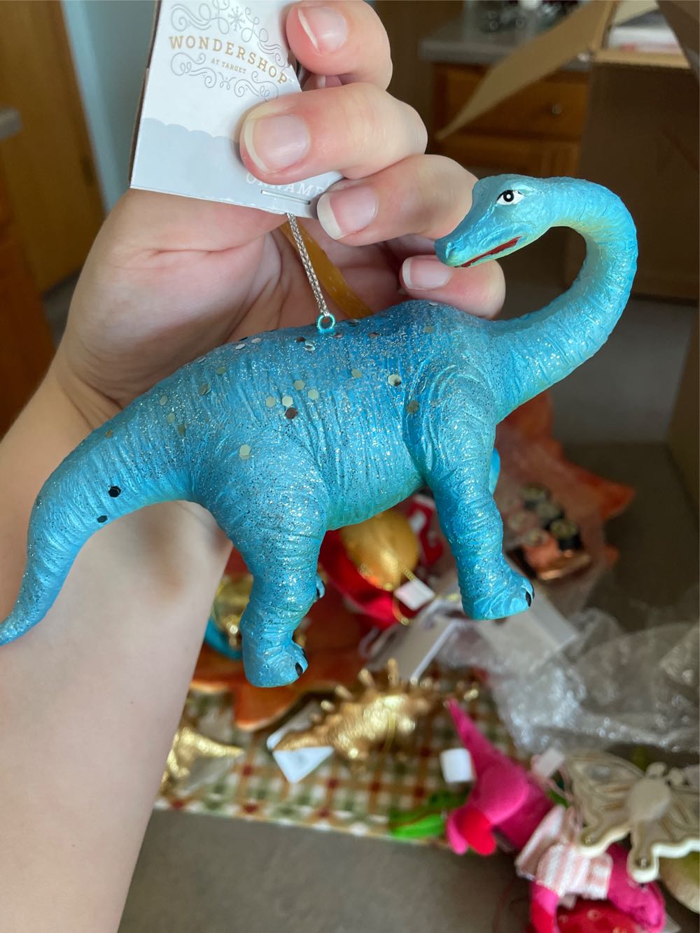 DINOS - Puertasaurus Christmas Tree Ornament Blue Wondershop  ornament collectible [Barcode 191908891804] - Main Image 1