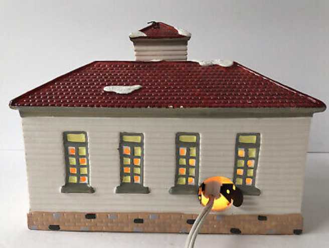 Dept. 56 - Jefferson School Original Snow Village #5082-2 1987   - Original Snow Village - Building (Light Up Village) ornament collectible - Main Image 2