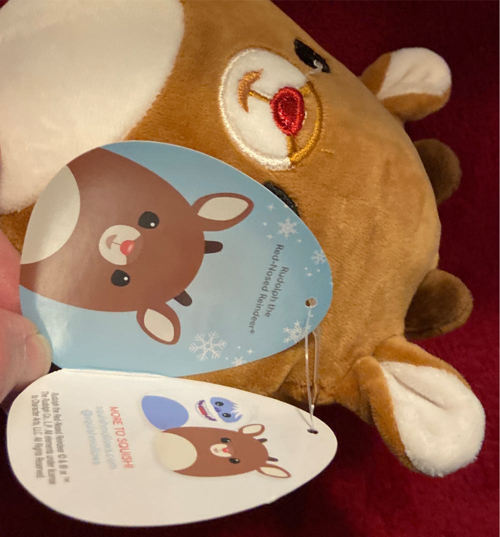 Official Kellytoy Squishmallows Holiday Rudolph The Red-nosed Reindeer 5” Squishmallow  ornament collectible [Barcode 191726414322] - Main Image 4