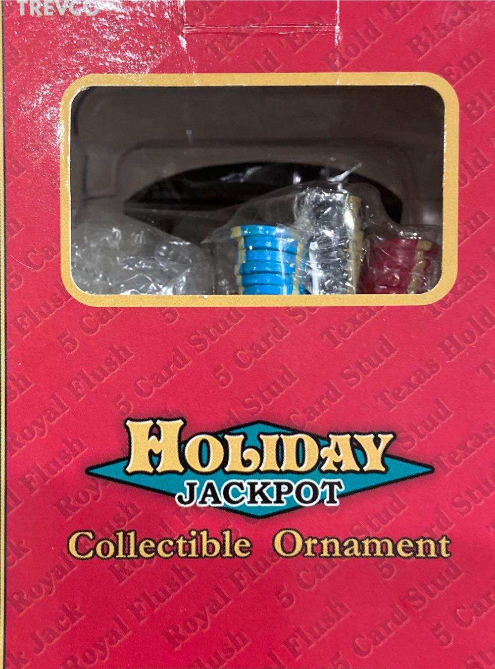 Holiday Jackpot Poker Chips “Big Winner”  ornament collectible [Barcode 781317428151] - Main Image 2
