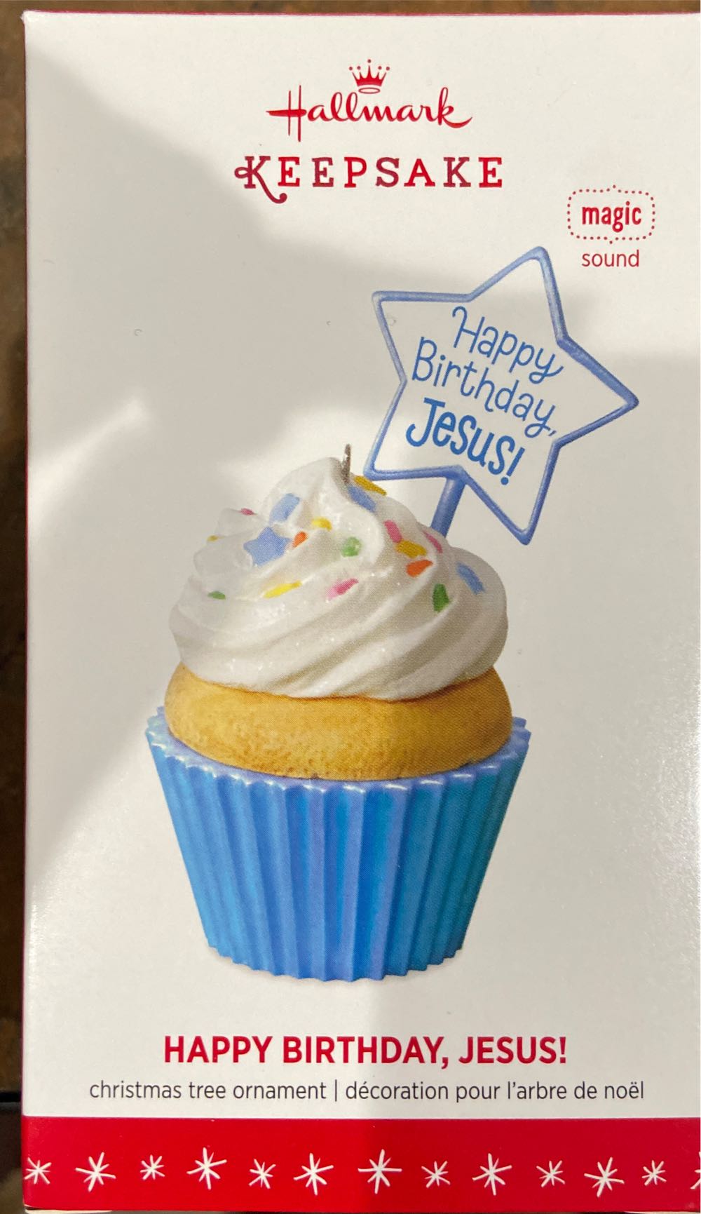 Christmas Cupcake Happy Birthday, Jesus  (Cupcake, Birthday) ornament collectible [Barcode 763795118731] - Main Image 1