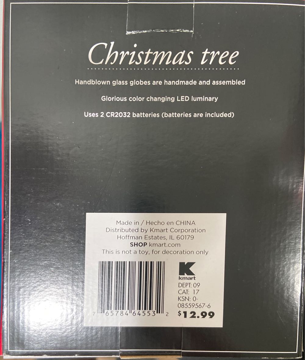 Trim-a-home 120mm Led Glass Globe Christmas Tree  ornament collectible [Barcode 765784645532] - Main Image 3