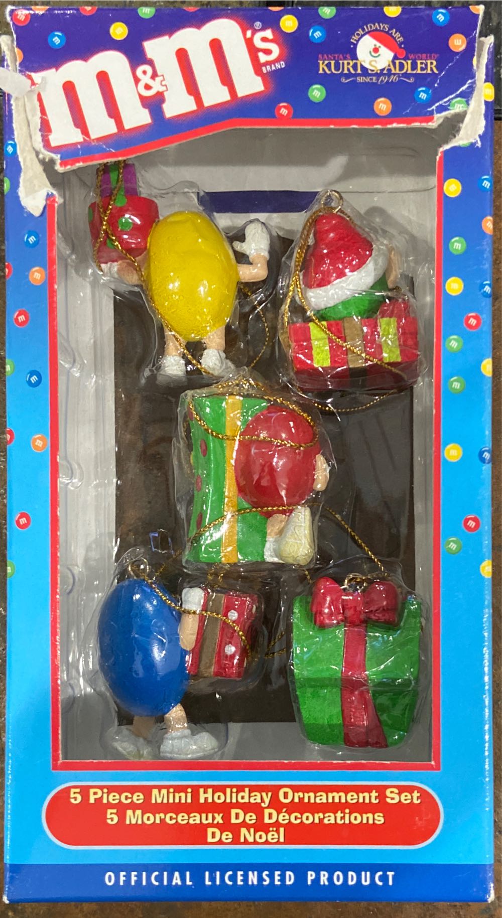 M&m’s 5 Piece Mini Holiday Set Kurt Adler  ornament collectible [Barcode 086131622458] - Main Image 2