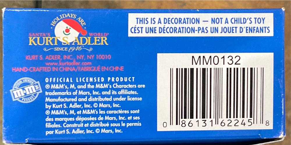 M&m’s 5 Piece Mini Holiday Set Kurt Adler  ornament collectible [Barcode 086131622458] - Main Image 3