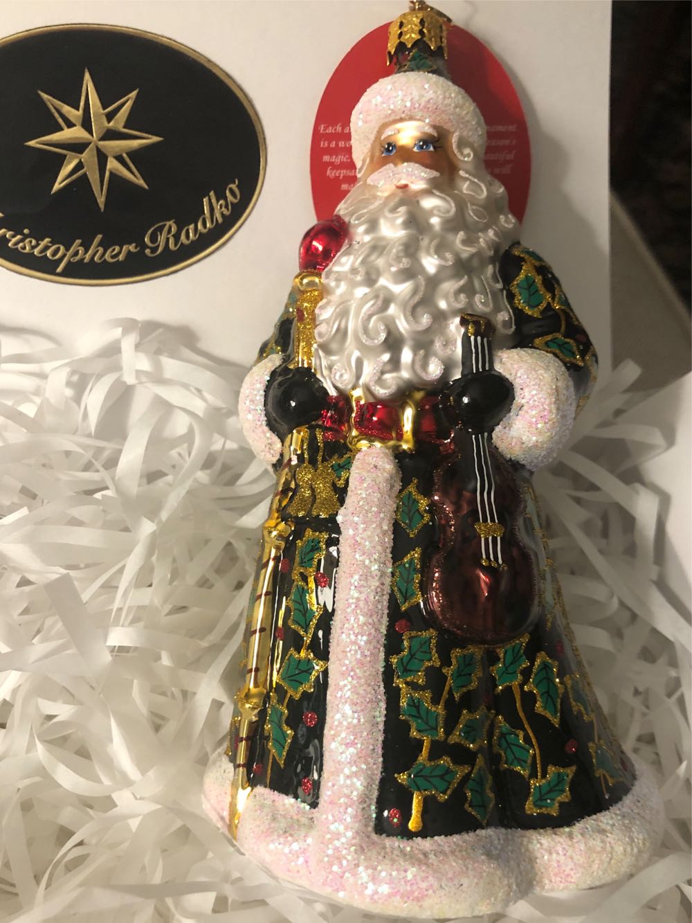 By Golly, Santa Loves Holly  ornament collectible - Main Image 1