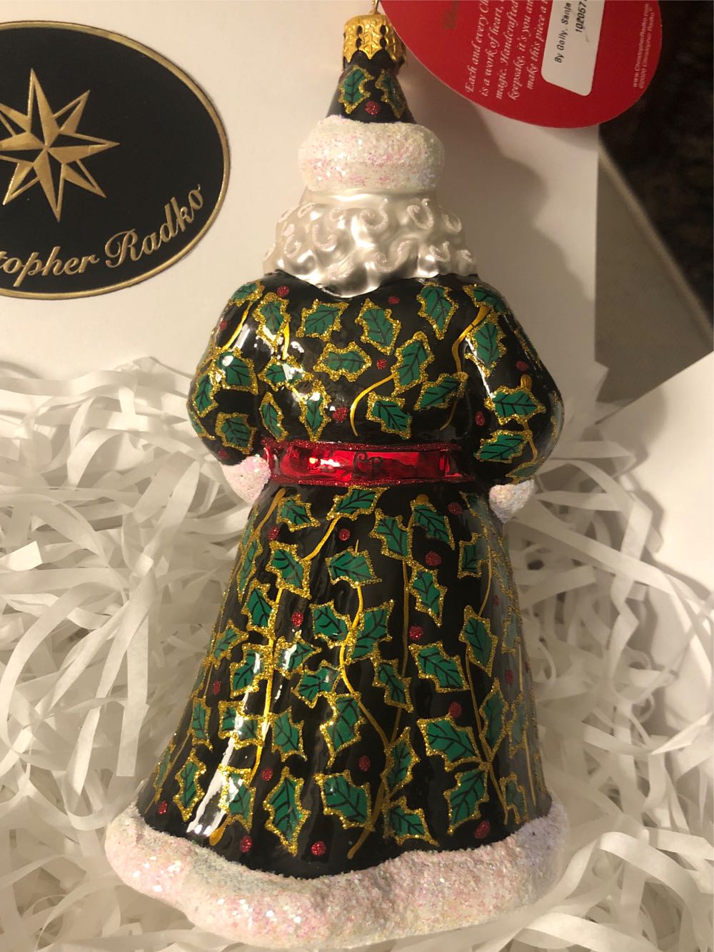 By Golly, Santa Loves Holly  ornament collectible - Main Image 2