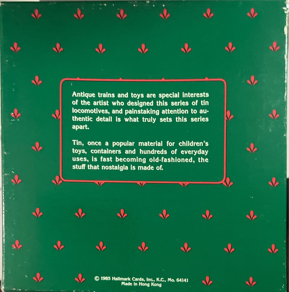 Tin Locomotive #4 (1985) - Tin Locomotive (Trains) ornament collectible - Main Image 2