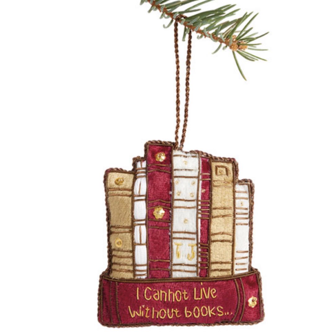 Monticello Book Quote Embroidered Ornament  ornament collectible - Main Image 2