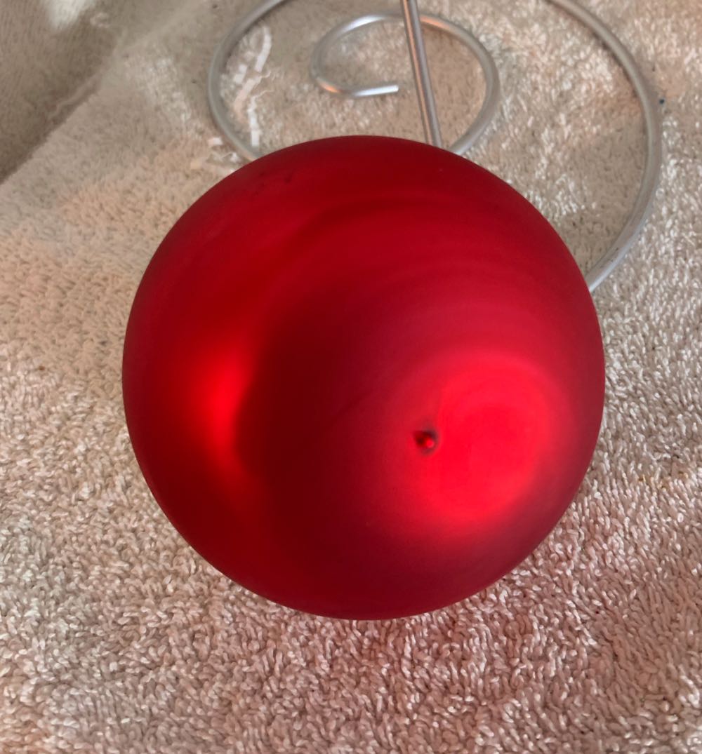 Holly on Red & Silver, Small  (Christmas Tree Ornament) ornament collectible - Main Image 3