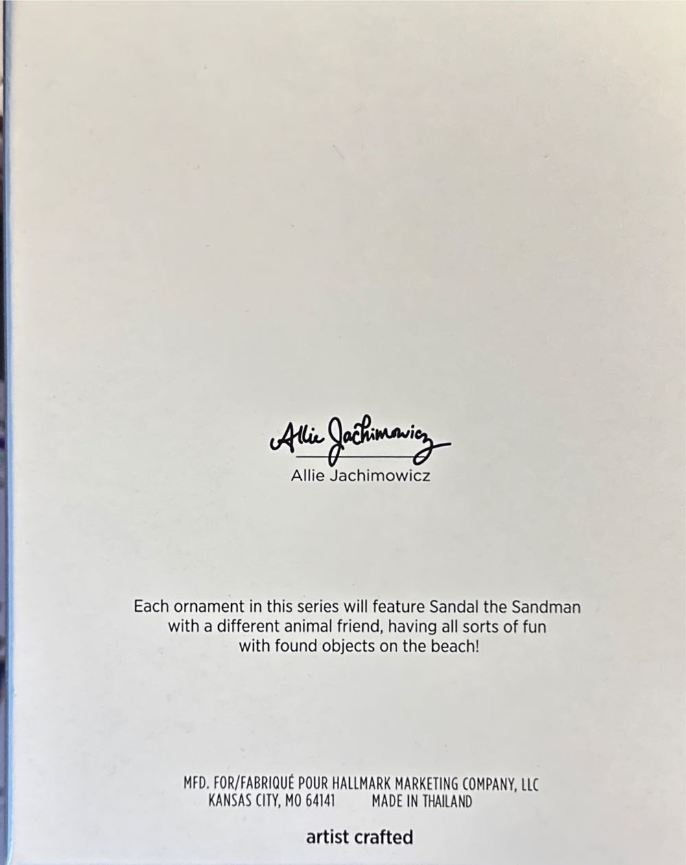 Hallmark Keepsake. Christmas. Sandal The Sandman. 2022. 1st In Series. Sculpted By Allie Jachimowicz. - Sandal The Sandman (1st In Series) ornament collectible [Barcode 763795759040] - Main Image 2
