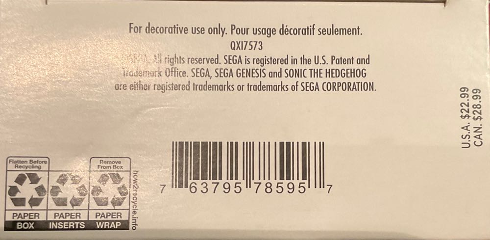 Video Games Sega: Genesis Console - Sega Genesis (Video Games) ornament collectible [Barcode 763795785957] - Main Image 4