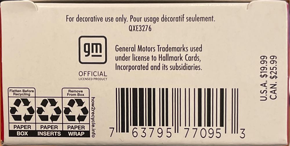 Classic American Cars: 1972 Pontiac Firebird 455 H.O. 2022 Ornament - Classic American Cars (1972 Pontiac Firebird 455 H.O.) ornament collectible [Barcode 763795770953] - Main Image 3