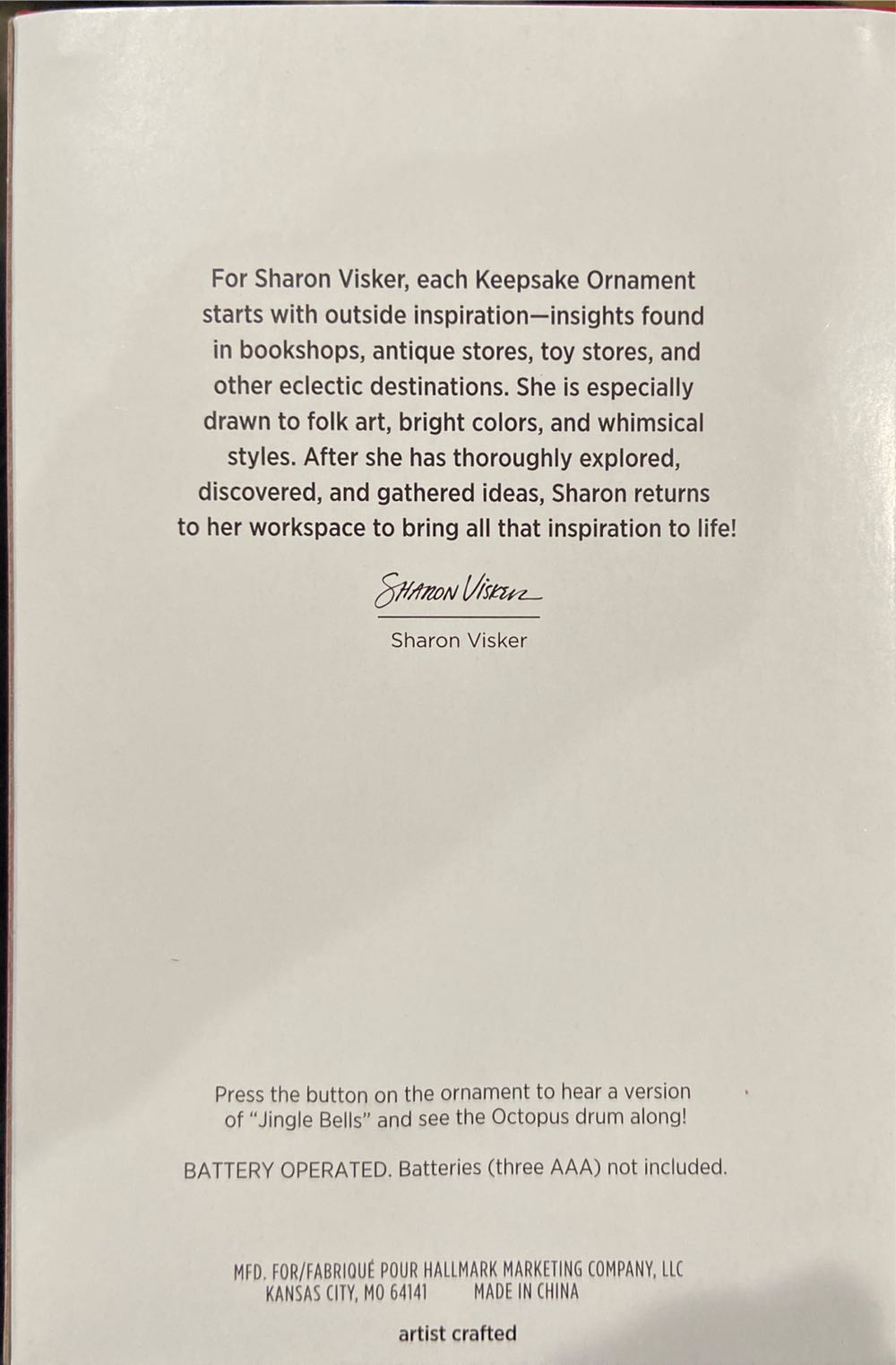 Festive Octopus - Summer (Oceans) ornament collectible [Barcode 763795768127] - Main Image 2