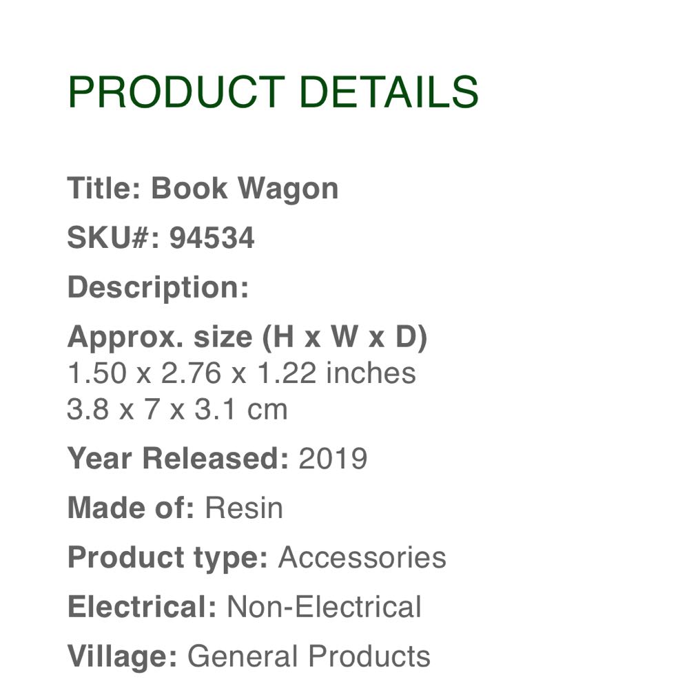 Book Wagon #94534 - Caddington (Accessories) ornament collectible [Barcode 728162945341] - Main Image 2