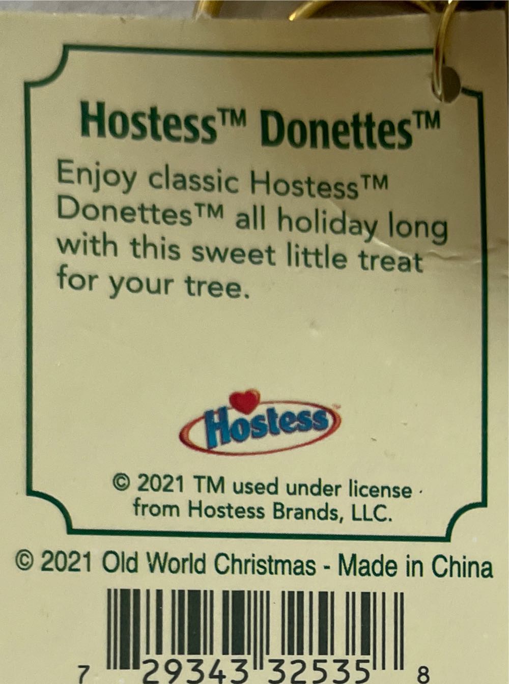 Hostess Donettes  (Favorite Things) ornament collectible [Barcode 729343325358] - Main Image 2