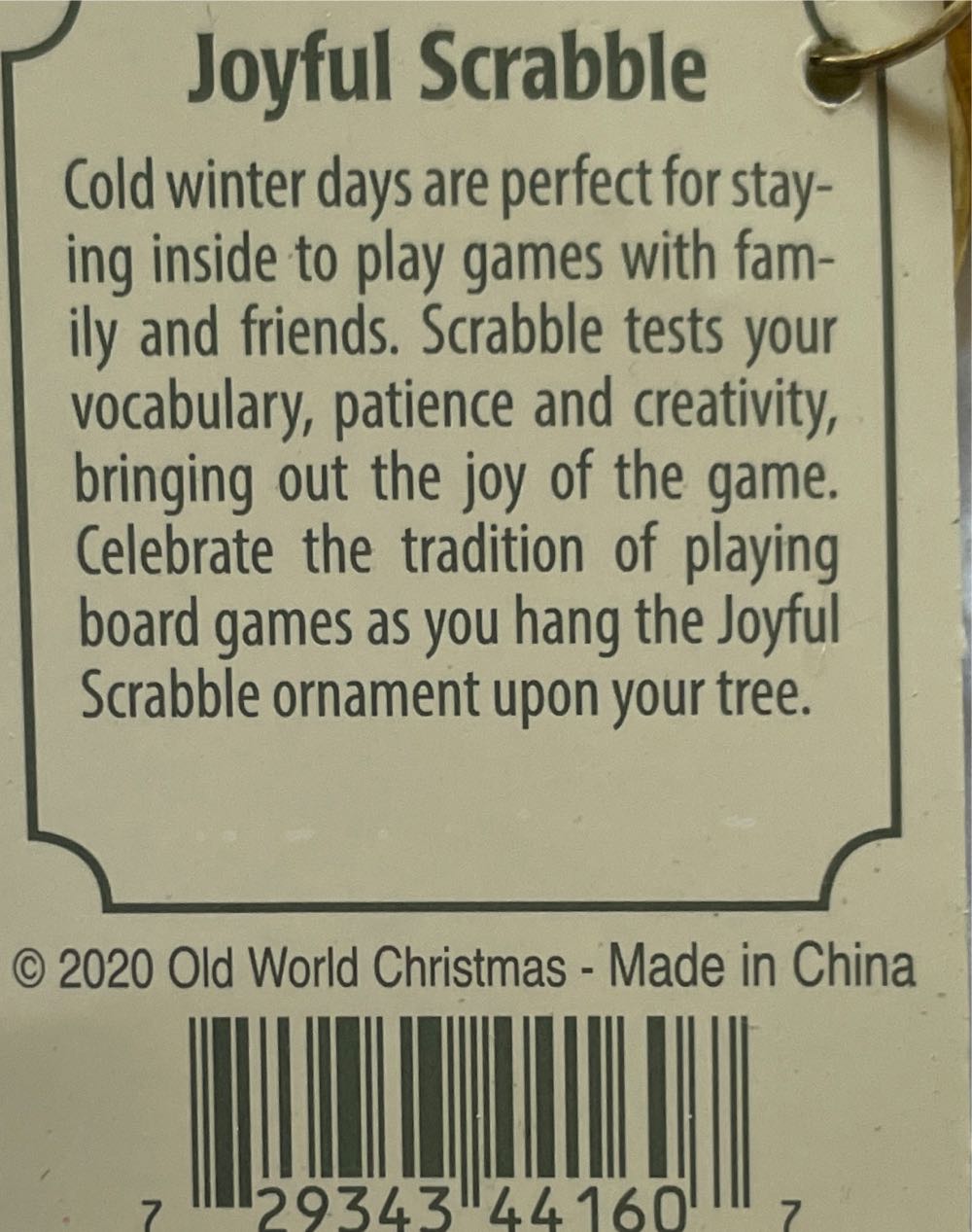 Joyful Scrabble  (Toys and Games) ornament collectible [Barcode 729343441607] - Main Image 2