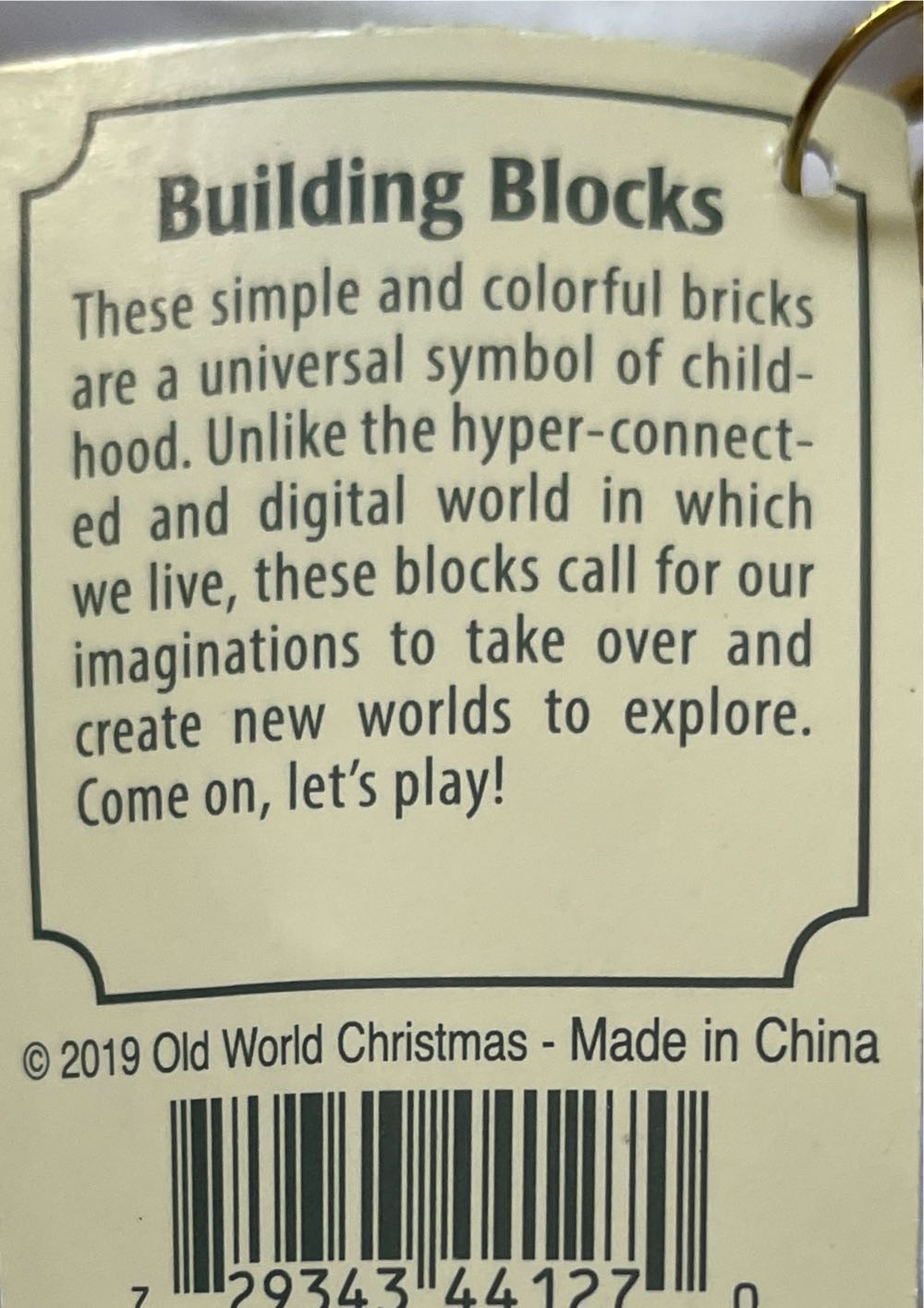 Old World Christmas Kids Toy Collection Glass Blown Ornaments For Christmas Tree Building Blocks  (Toys and Games) ornament collectible [Barcode 729343441270] - Main Image 2