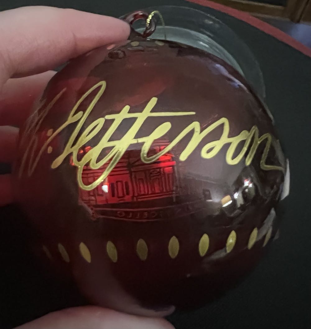 Monticello Red Glass Ornament  ornament collectible [Barcode 678598168282] - Main Image 2