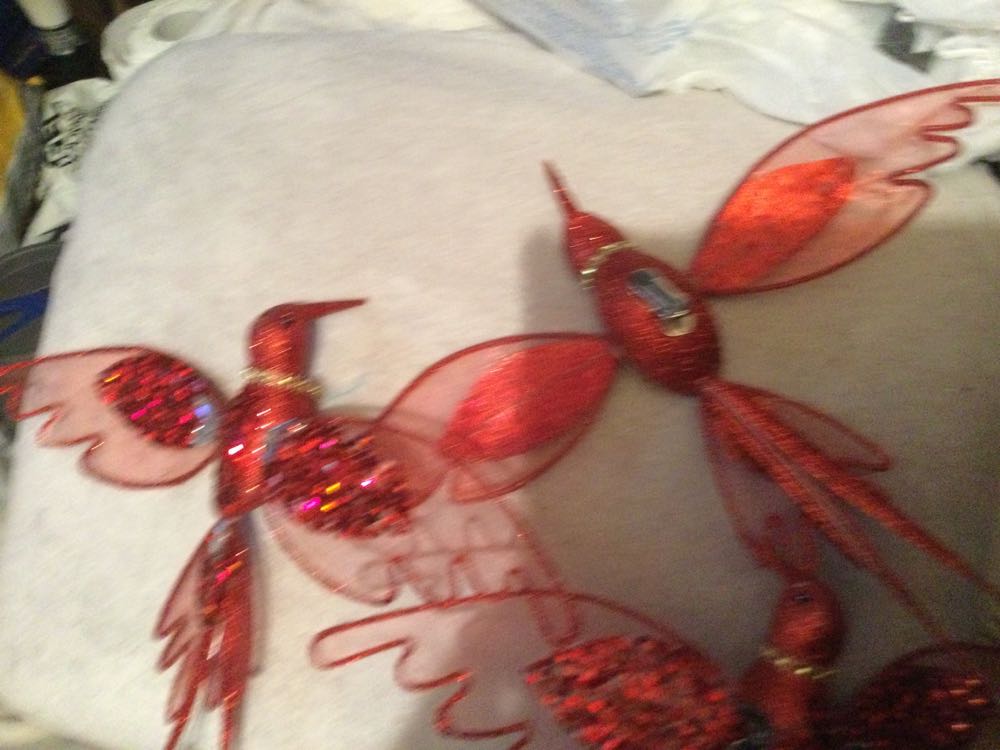 Hummingbird-Large Red - Holiday Time ornament collectible - Main Image 2