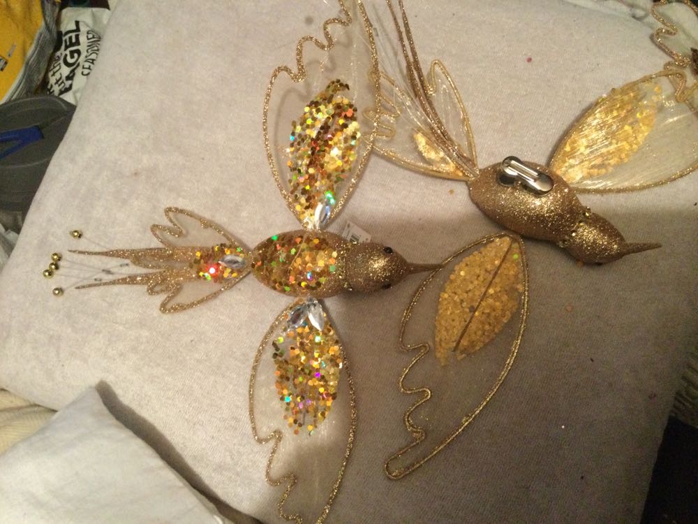 Hummingbird-Large Gold - Holiday Time ornament collectible - Main Image 2