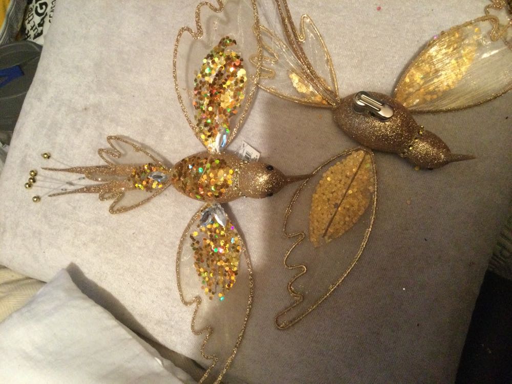 Hummingbird-Large Gold - Holiday Time ornament collectible - Main Image 3