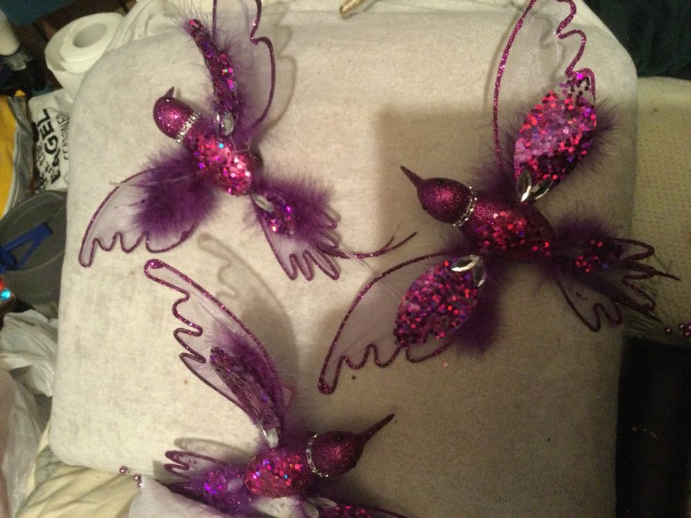Hummingbird-Large Violet - Holiday Time ornament collectible - Main Image 2
