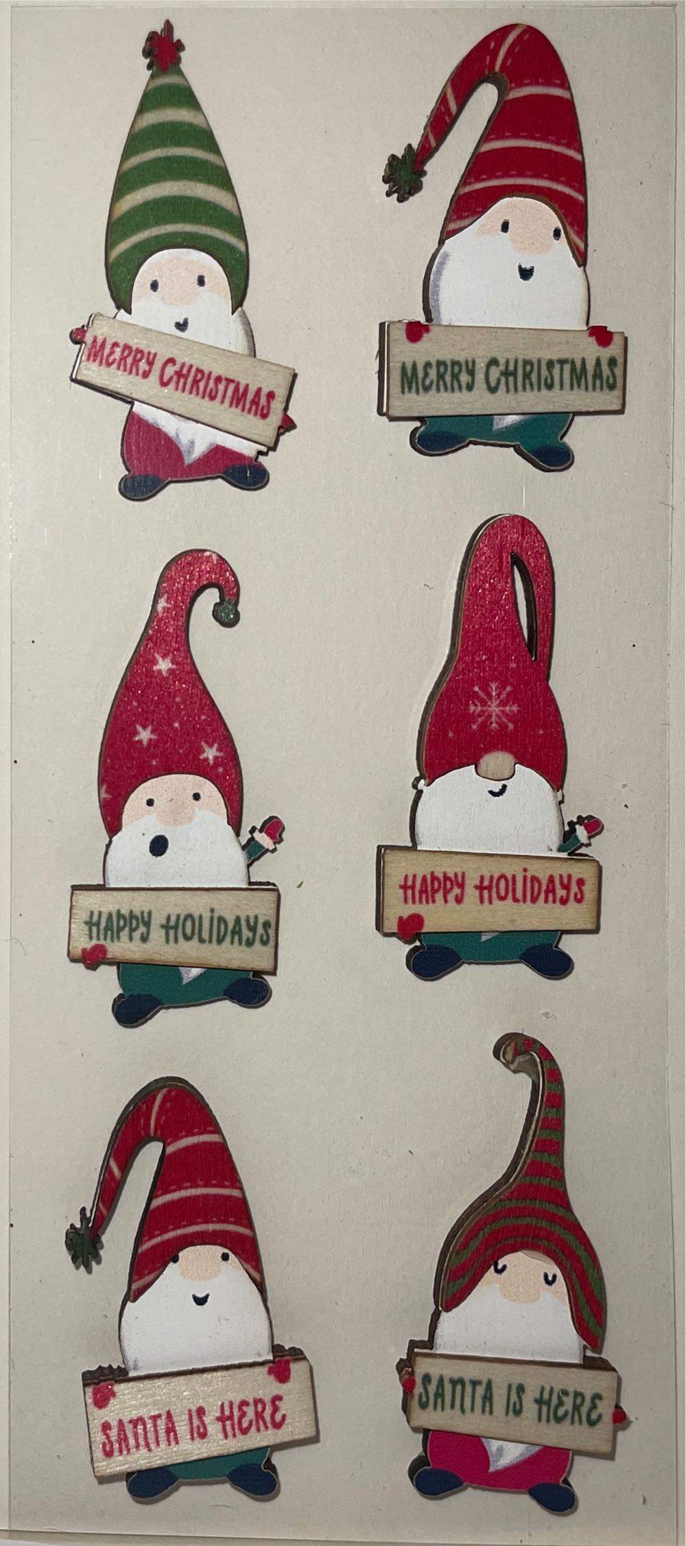 Gnomes Christmas Wood 3D  (Gnomes) ornament collectible - Main Image 2