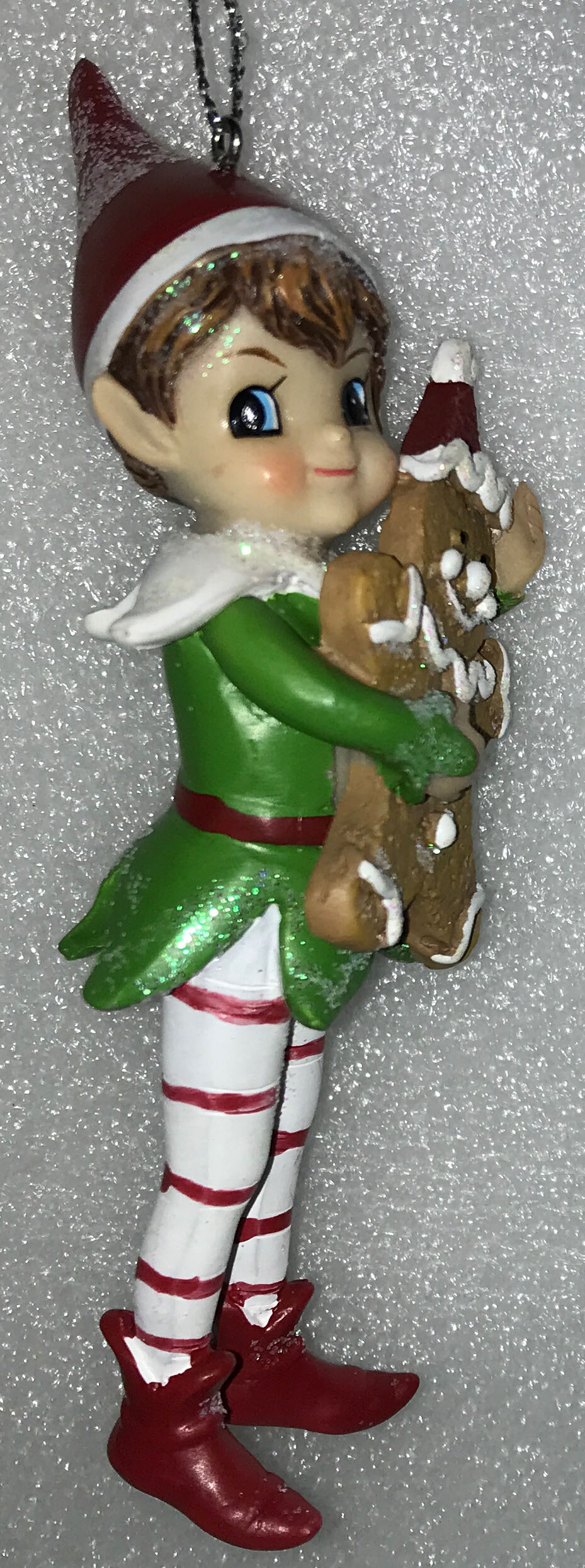 Elf With Gingerbread Cookie  (Elf) ornament collectible [Barcode 195158771213] - Main Image 2