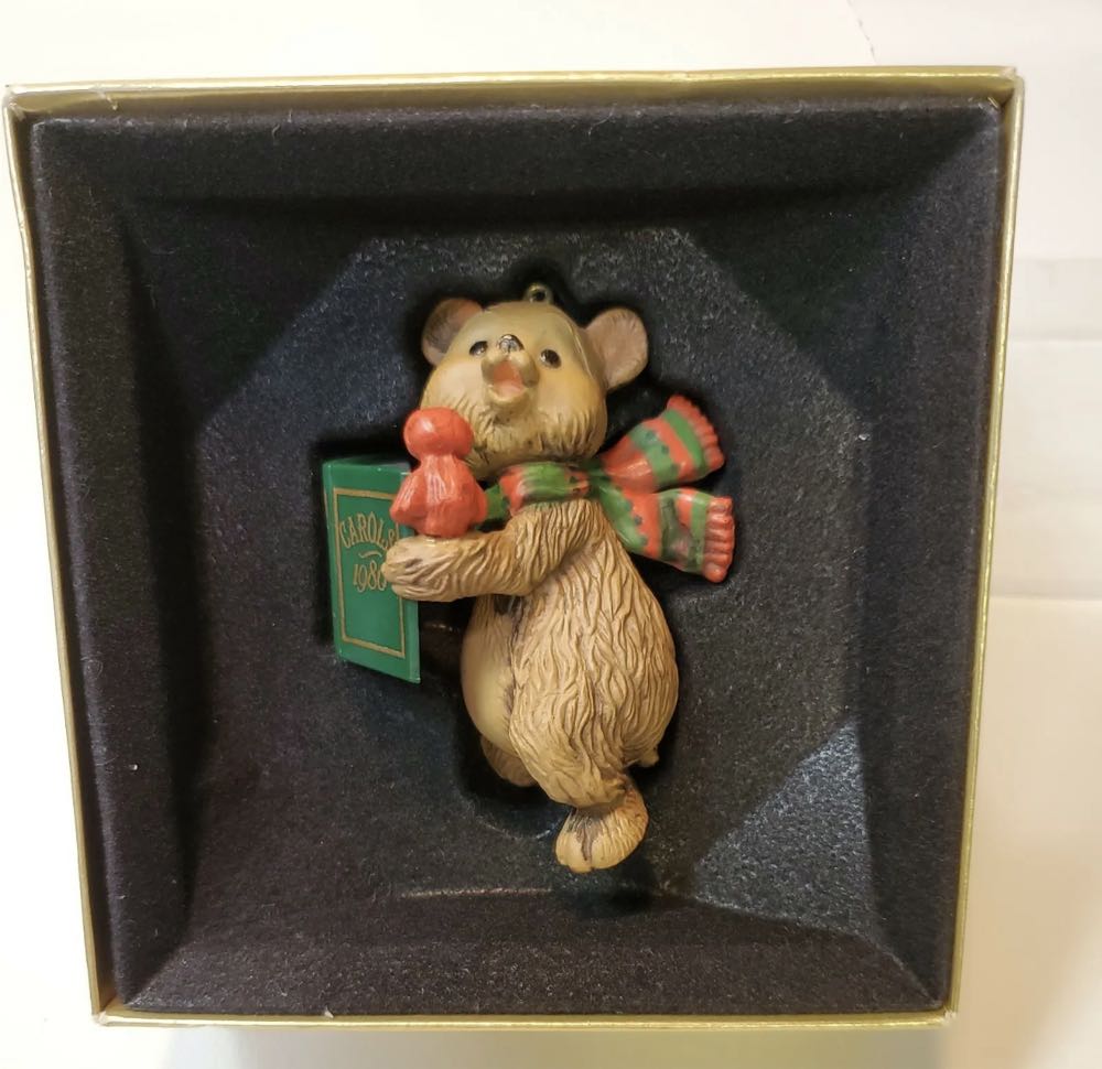 Caroling Bear  ornament collectible - Main Image 2