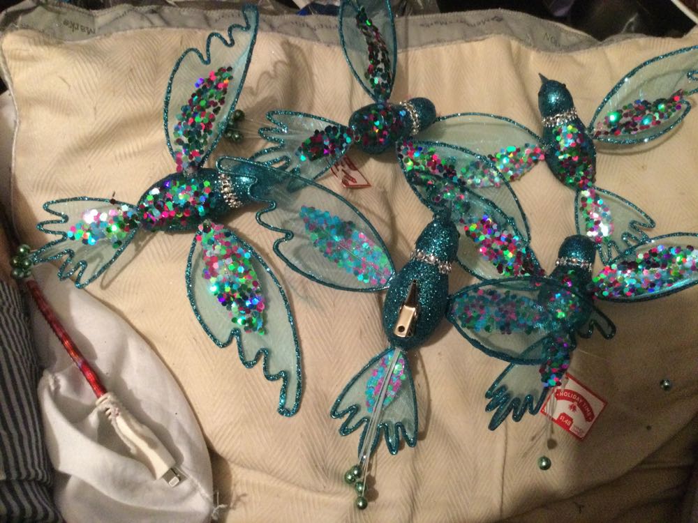 Hummingbird Teal - Holiday Time ornament collectible - Main Image 2