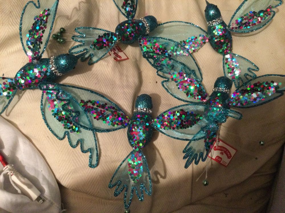 Hummingbird Teal - Holiday Time ornament collectible - Main Image 3