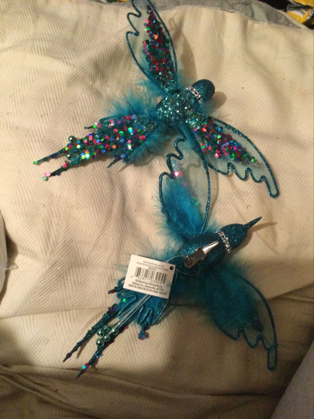 Hummingbird Teal - Holiday Time ornament collectible - Main Image 2