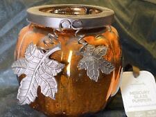 Hallmark Mercury Glass Pumpkin Candle New  ornament collectible [Barcode 763795417179] - Main Image 1