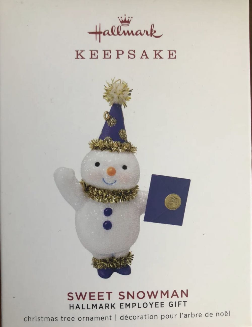 Sweet Snowman - Employee Gift - Hallmark Employee Gift (Exclusive Gift) ornament collectible [Barcode 763795465293] - Main Image 3