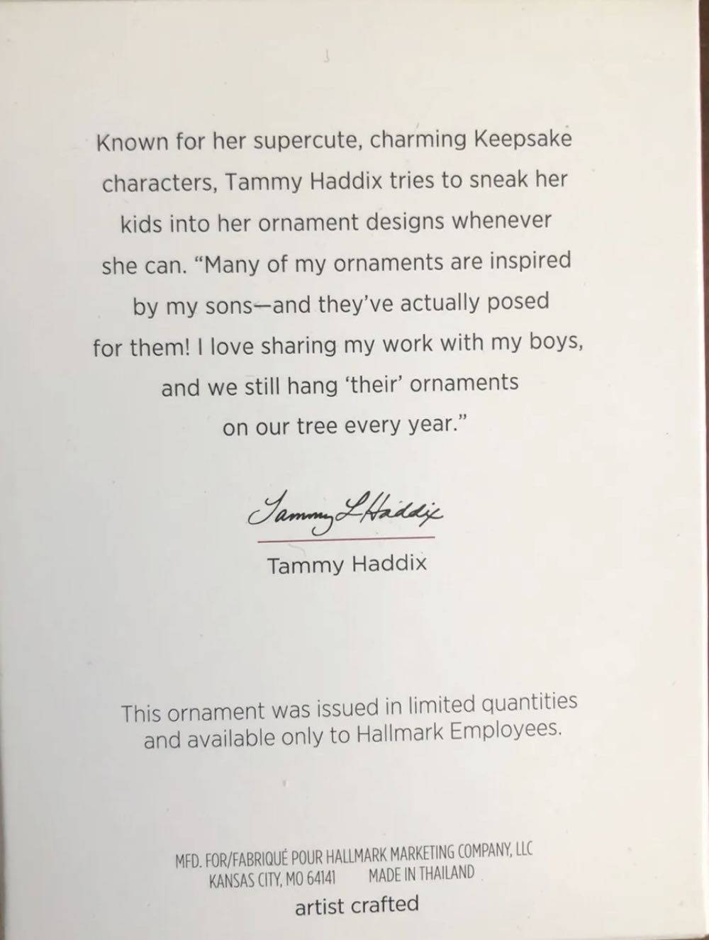 Sweet Snowman - Employee Gift - Hallmark Employee Gift (Exclusive Gift) ornament collectible [Barcode 763795465293] - Main Image 4