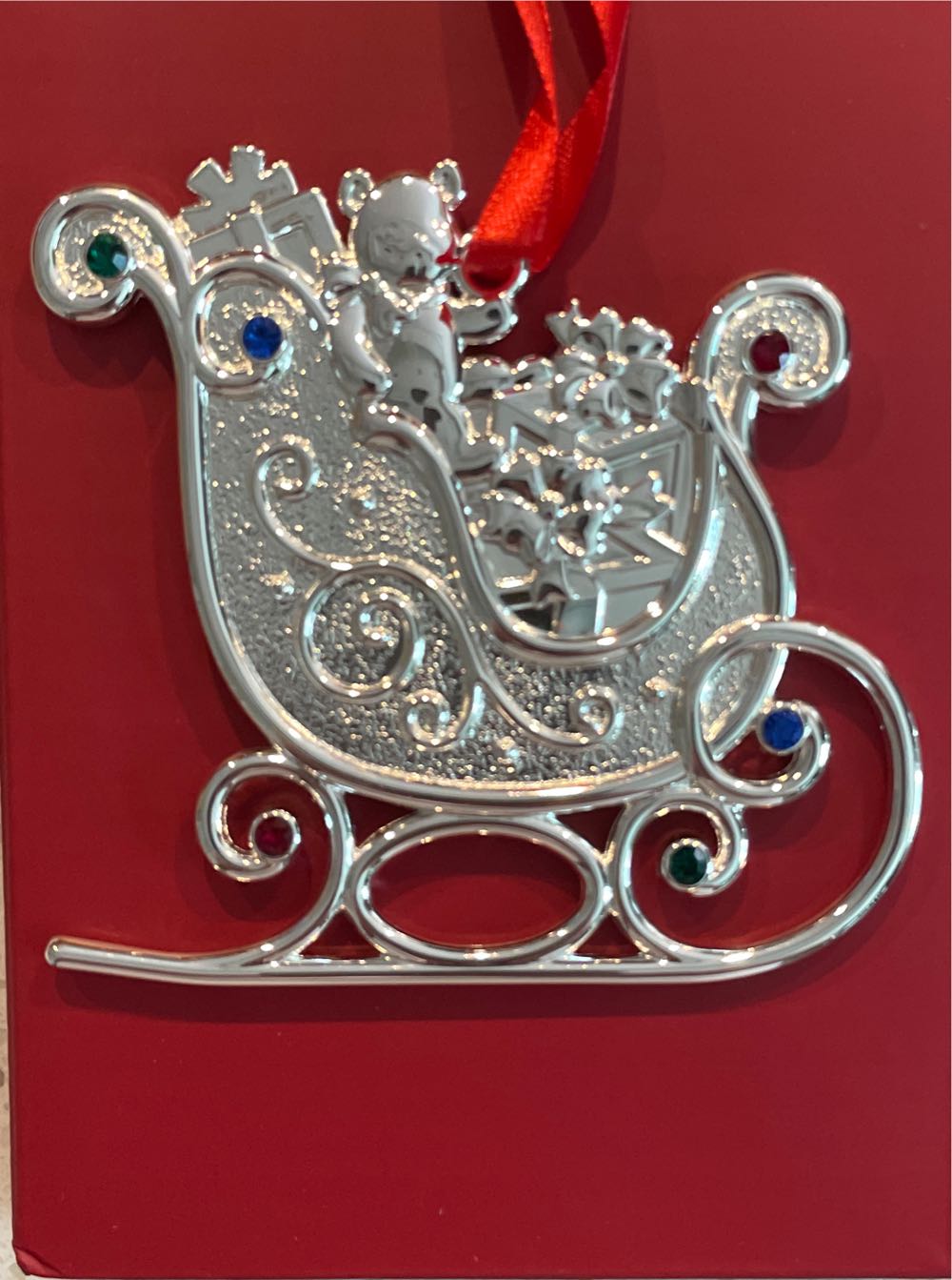 Silver Gems Multi Sleigh - Silver Gems ornament collectible [Barcode 194372021159] - Main Image 1