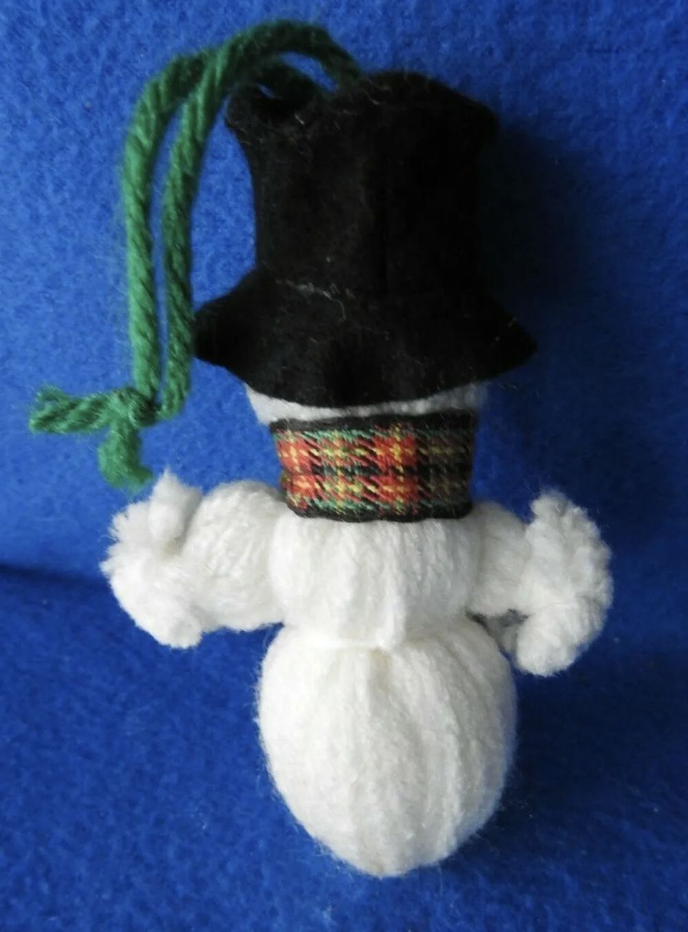 Yarn Snowman  ornament collectible - Main Image 2