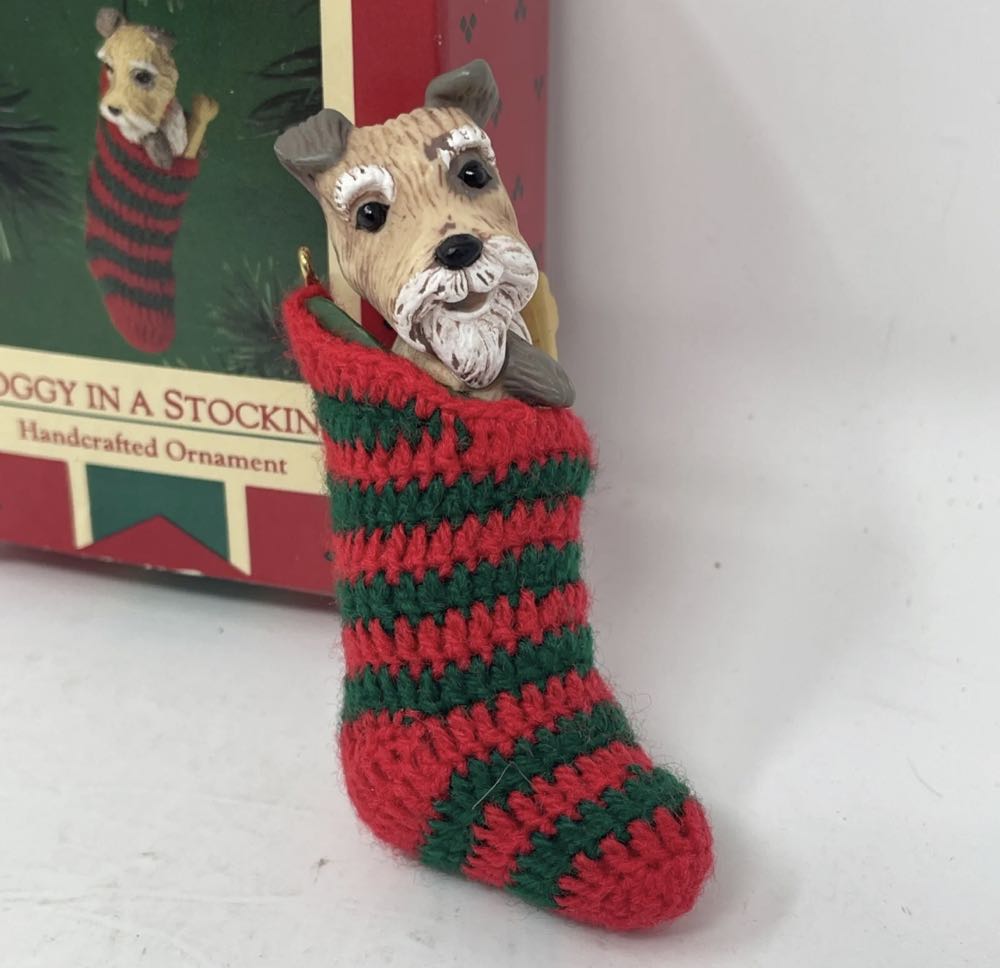 Doggy In Stocking  ornament collectible - Main Image 2