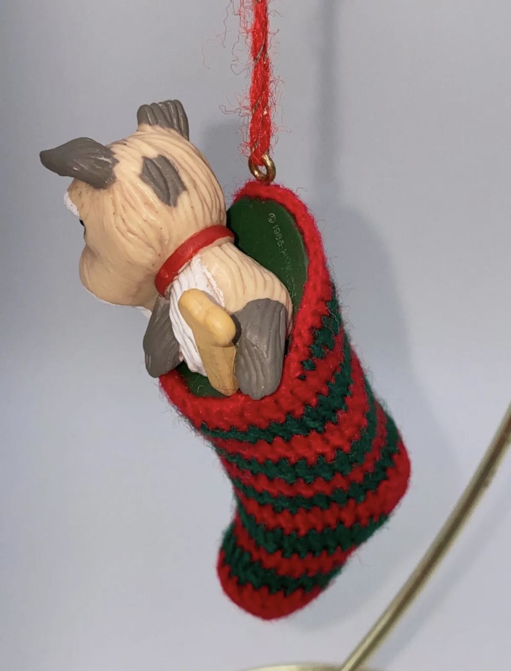 Doggy In Stocking  ornament collectible - Main Image 3