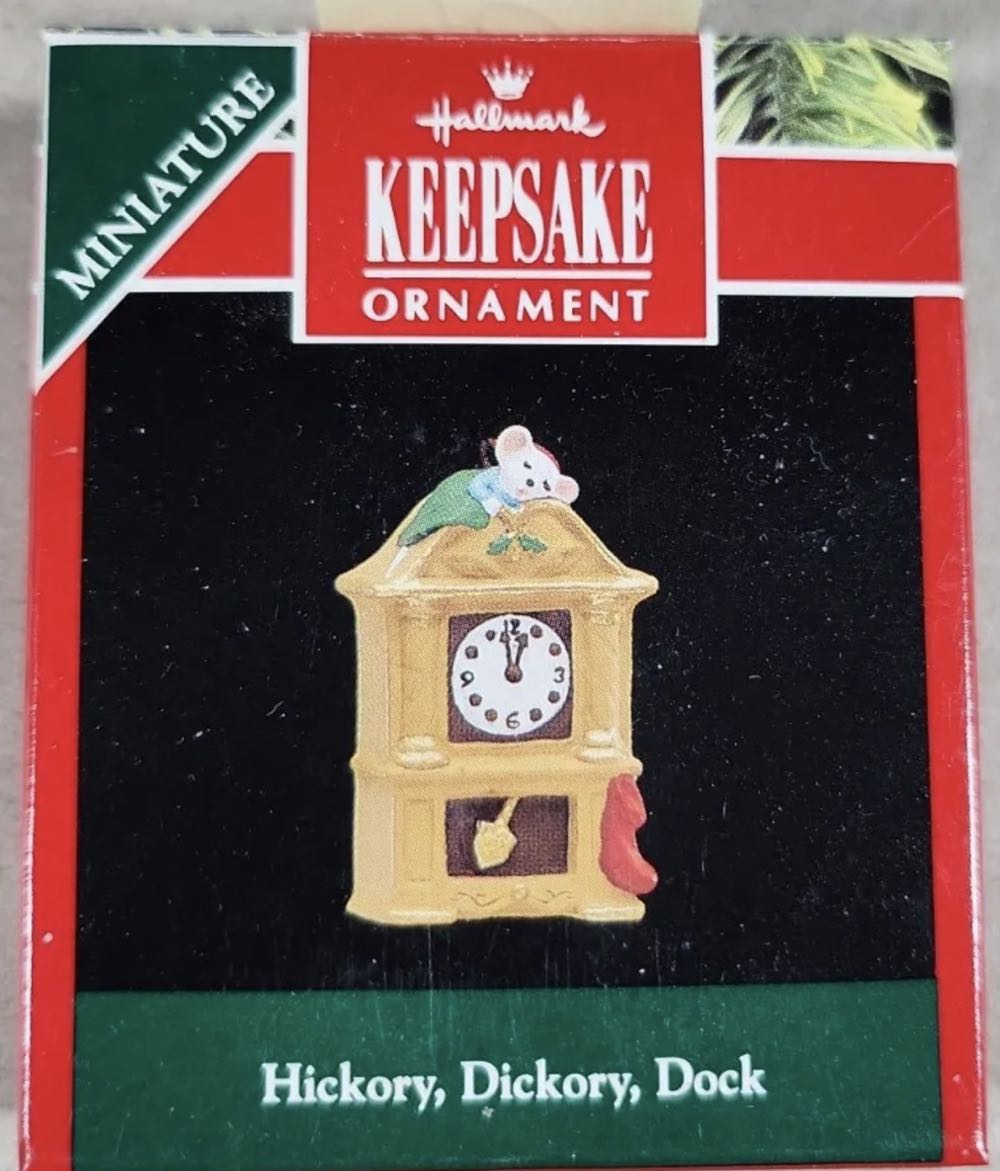 Hickory, Dickory, Dock Miniature  ornament collectible - Main Image 2