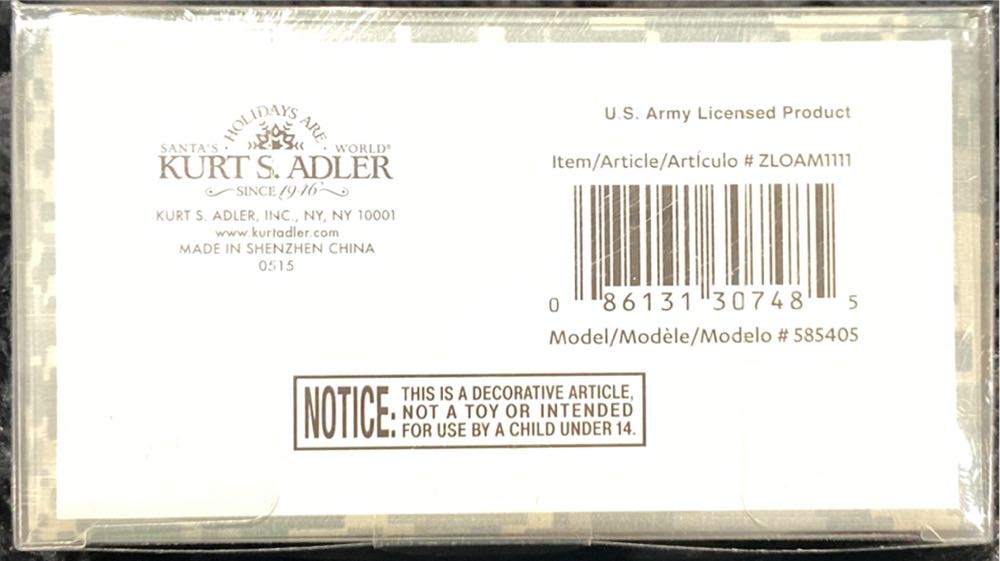 U.S.Army Hat And Boots  ornament collectible [Barcode 086131307485] - Main Image 3