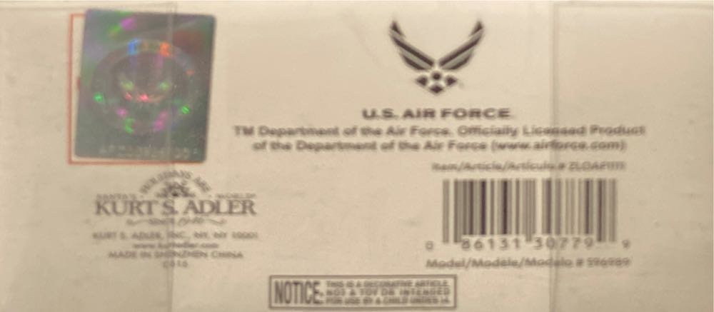 US Air Force Hat And Boots  ornament collectible [Barcode 086131307799] - Main Image 3