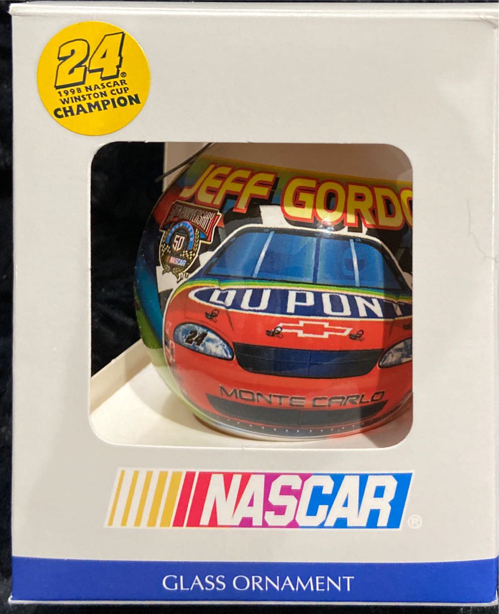 Hallmark Ensemble Glass Nascar 50th Anniversary Winston Cup Champion Jeff Gordon Racing 24  ornament collectible [Barcode 795902739201] - Main Image 2