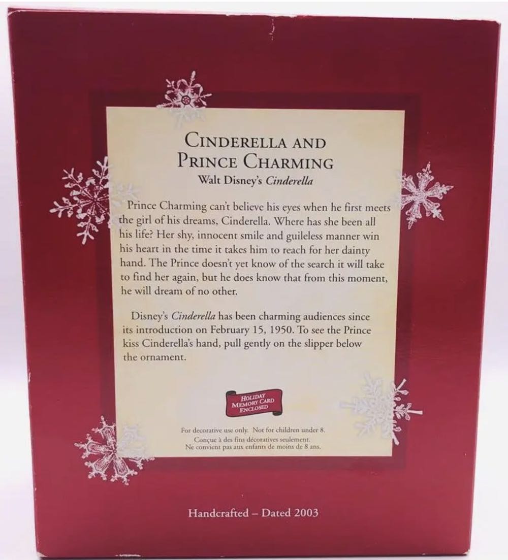 Cinderella And Prince Charming  ornament collectible - Main Image 4
