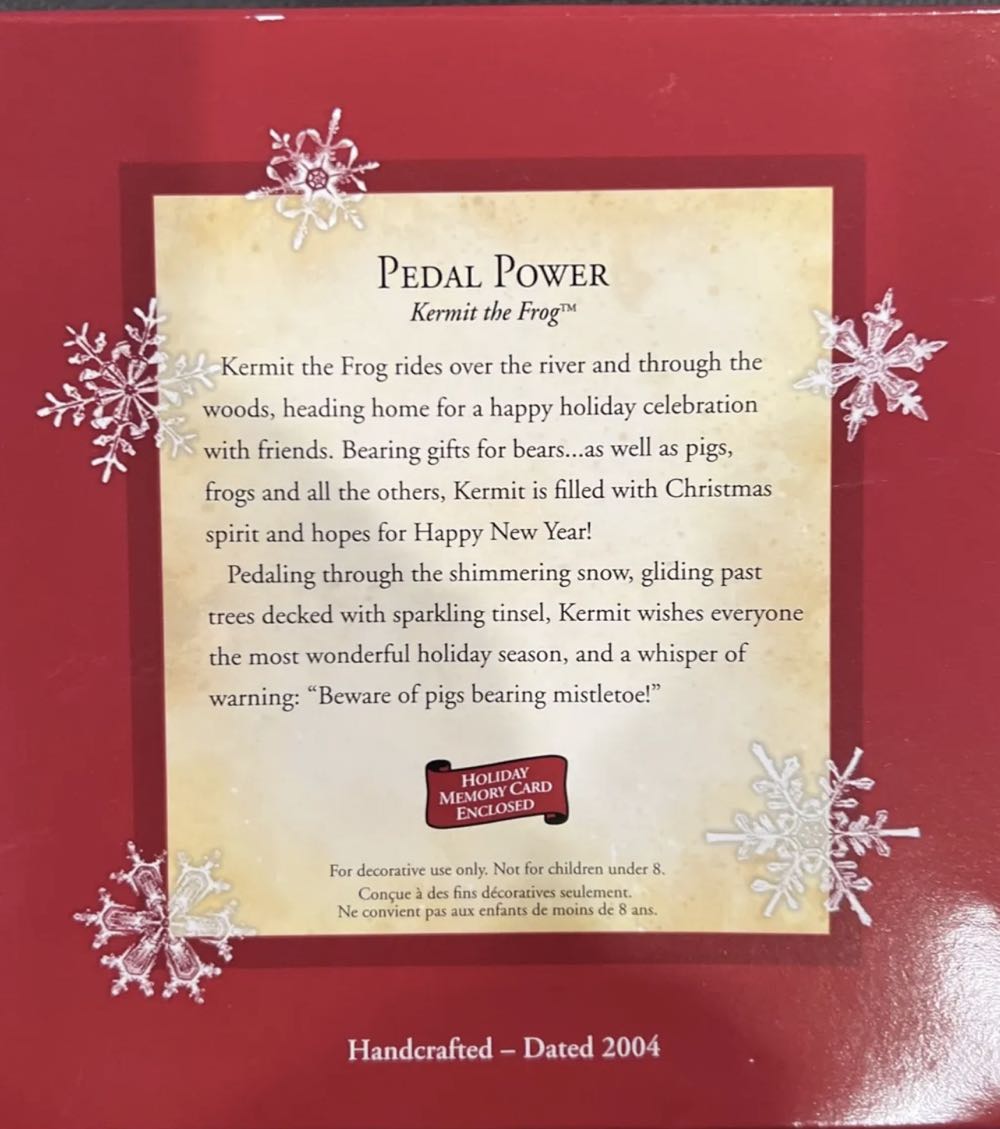 Kermit Pedal Power  ornament collectible - Main Image 3