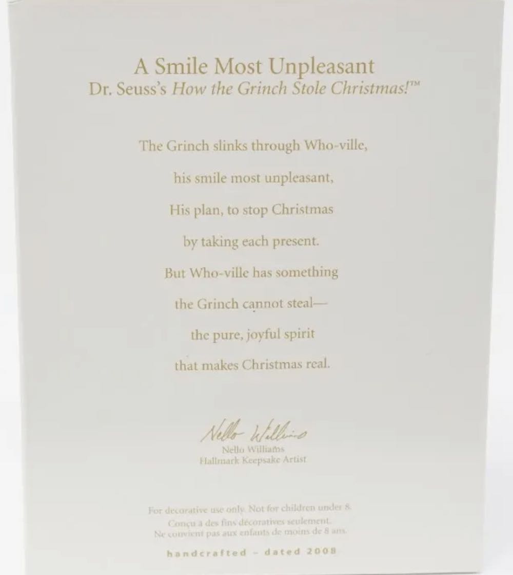 Grinch - A Smile Most Unpleasant  ornament collectible - Main Image 3