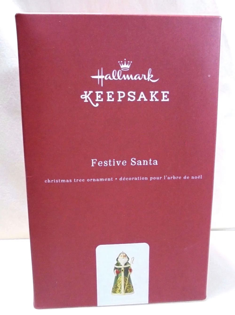 Feative Santa Porcelain  ornament collectible - Main Image 2